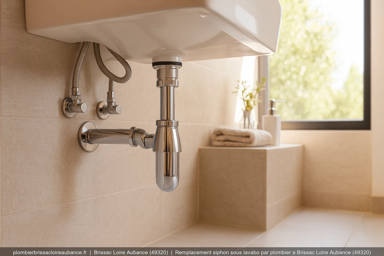 Remplacement siphon sous lavabo par plombier a Brissac Loire Aubance (49320)